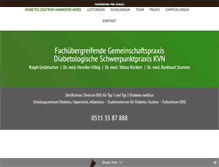 Tablet Screenshot of diabeteszentrum-hannover.de